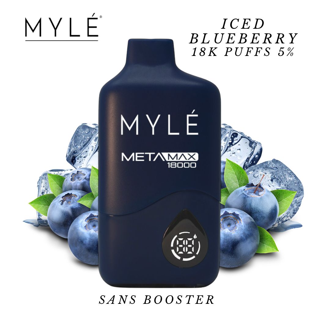 Mylé Meta Max Iced Blueberry 18K Puffs 5%