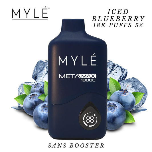 Mylé Meta Max Iced Blueberry 18K Puffs 5%